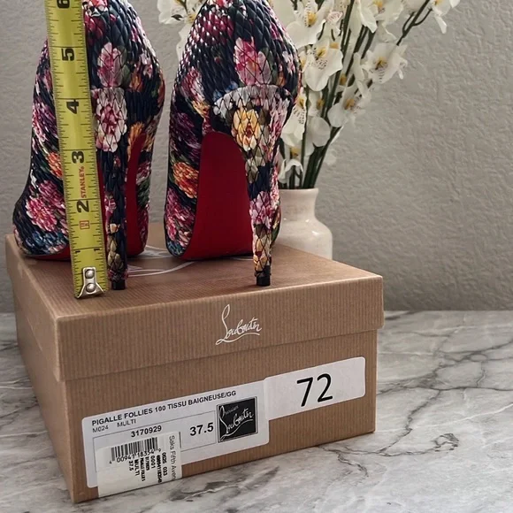 Christian Louboutin Pigalle Follies Multicolor Women's Heels - Picture 4 of 10